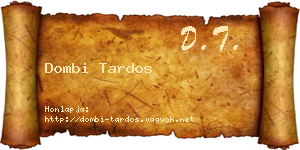 Dombi Tardos névjegykártya